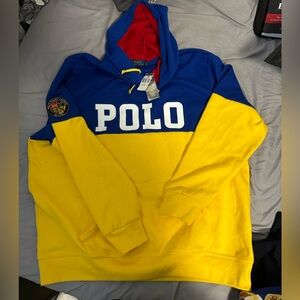 Nwt Polo Ralph Lauren Royal Blue Polo Cookie Hoodie